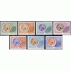 France Francia Preobliterados P- 123/29 1964-69 Moneda gala Lujo France Francia Preobliterados P- 123/29 1964-69 Moneda gala Lujo