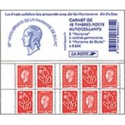 France Francia Carnets 1513-C  10 sellos 5 nº 3744a Marianne de Lamouche + 5 sellos nº3841 Marianne de Dulac Autoadhesivo Lujo