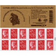 France Francia Carnets 1515 - 2007  12 sellos 6 del nº 3744b Marianne de Lamouche y 6 del nº 4109 Marianne de Cheffer Lujo