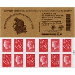 France Francia Carnets 1515 - 2007 12 sellos 6 del nº 3744b Marianne de Lamouche y 6 del nº 4109 Marianne de Cheffer Lujo France Francia Carnets 1515 - 2007 12 sellos 6 del nº 3744b Marianne de Lamouche y 6 del nº 4109 Marianne de Cheffer Lujo