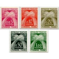 France Francia Tasas 90/94 1960 Haz de ramas Leyenda Rep. francesa Lujo France Francia Tasas 90/94 1960 Haz de ramas Leyenda Rep. francesa Lujo