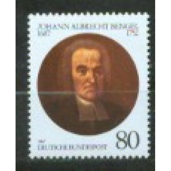 Alemania Federal - 1156 - GERMANY 1987 Ticentenario de teólogo Bengel Lujo