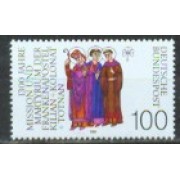 Alemania Federal - 1256 - GERMANY 1989 1300º Aniv. de la misión de Kilian, Kolonat y Totnan Lujo