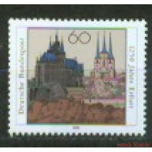 Alemania Federal - 1439 - GERMANY 1992 1250º Aniv de Erfurt-Iglesia St. Severo Lujo