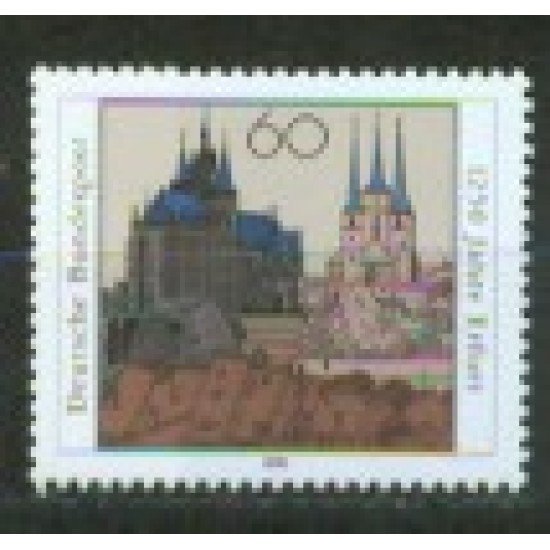Alemania Federal - 1439 - GERMANY 1992 1250º Aniv de Erfurt-Iglesia St. Severo Lujo