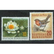 Alemania Federal  Germany  Nº 146/47  1957 Protección flora y fauna Lujo