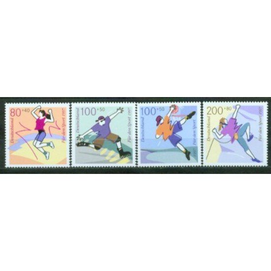 Alemania Federal - 1730/33 - GERMANY 1997 Sorteo por el deporte-Deportes modernos-Lujo