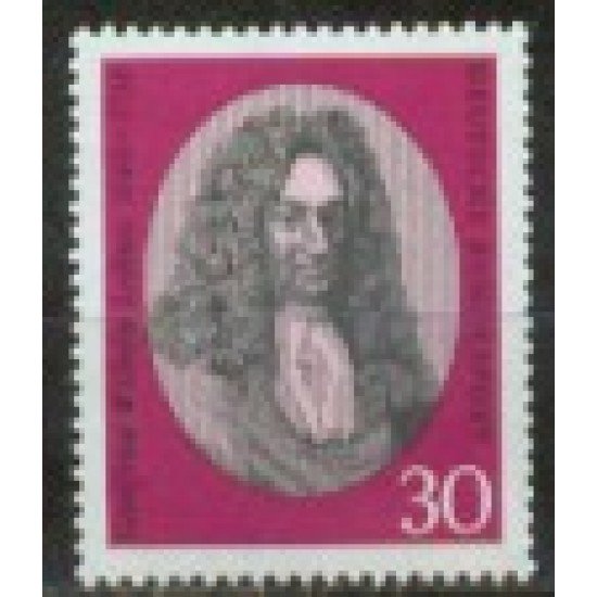 Alemania Federal - 375 - GERMANY 1966 250º Aniv. muerte de Gottfried Wilhelm Leibniz Lujo