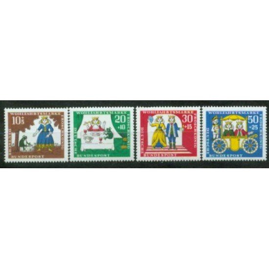 Alemania Federal - 380/83 - GERMANY 1966 Soteo obras beneficencia Lujo