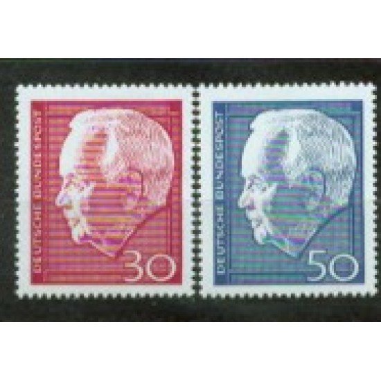 Alemania Federal - 407/08 - GERMANY 1967 Presidente Lübke Lujo