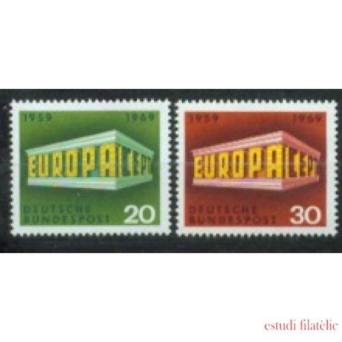 Alemania Federal - 446/47 - GERMANY 1969 Europa- Aniv. de correo y telecomunicaciones Lujo