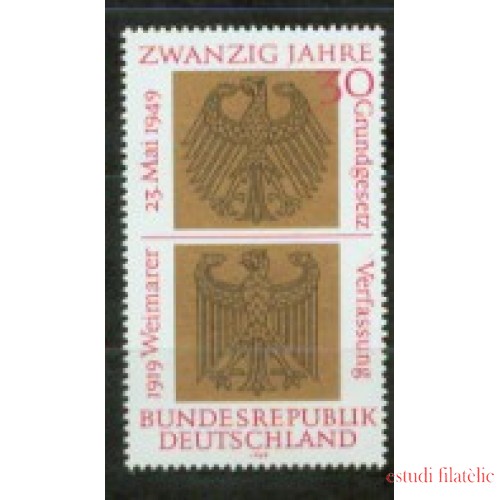 Alemania Federal - 448 - GERMANY 1969 20º Aniv. de la República Federal Lujo