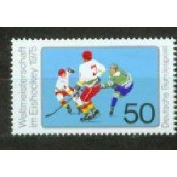 Alemania Federal - 684 - GERMANY 1975 Mundiales de joquey sobre hielo Lujo Alemania Federal - 684 - GERMANY 1975 Mundiales de joquey sobre hielo Lujo