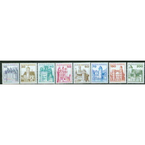 Alemania Federal - 762/67 - GERMANY 1977 Serie Castillos Lujo