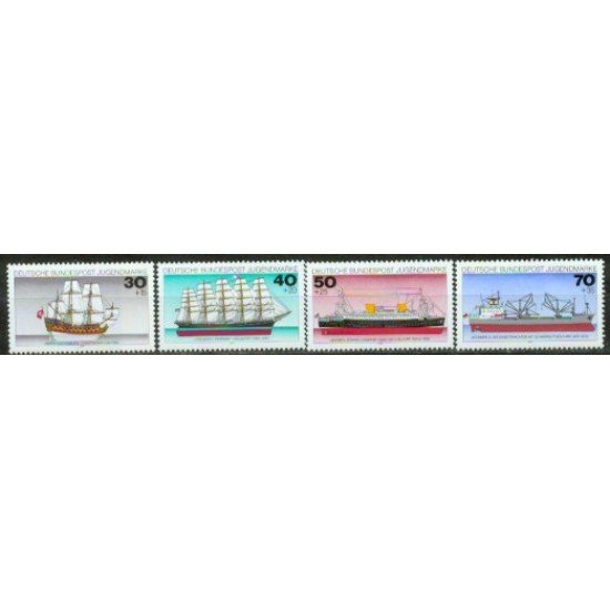 BA/S Alemania Federal Germany Nº 776/79 1977 Sorteo por la juventud-Barcos- Lujo