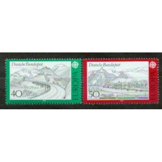 Alemania Federal - 781/82 - GERMANY 1977 Europa-Paisajes-Lujo