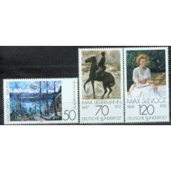 Alemania Federal - 837/39 - GERMANY 1978 Impresionistas alemanes-Cuadros-Lujo Alemania Federal - 837/39 - GERMANY 1978 Impresionistas alemanes-Cuadros-Lujo