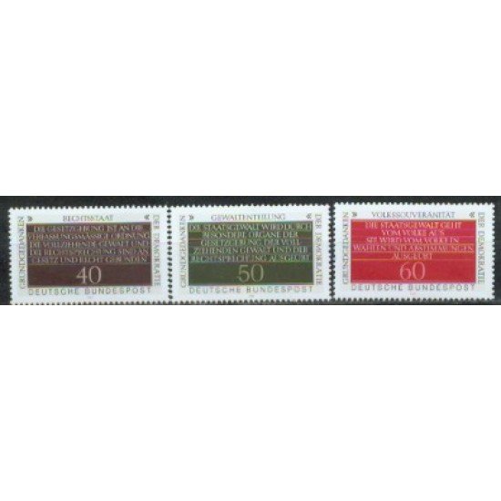 Alemania Federal - 937/39 - GERMANY 1981 Textos de la Constitución Lujo