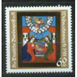 Alemania Federal - 945 - GERMANY 1981 Navidad-Pintura sobre vaso-Lujo Alemania Federal - 945 - GERMANY 1981 Navidad-Pintura sobre vaso-Lujo