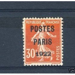 France Francia Preobliterados P- 32- 1922 París 1922 Sin goma Fijasellos France Francia Preobliterados P- 32- 1922 París 1922 Sin goma Fijasellos