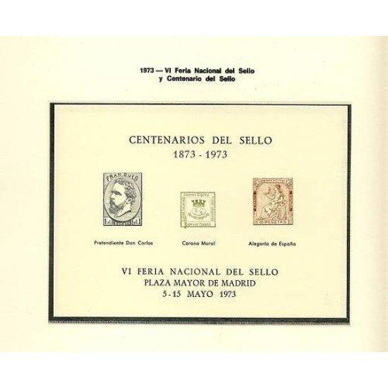 España Spain Hojitas Recuerdo 9 1973 FNMT VI Feria N.S. España Spain Hojitas Recuerdo 9 1973 FNMT VI Feria N.S.