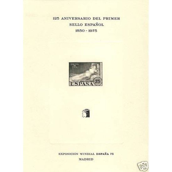 España Spain Hojitas Recuerdo 34 1975 FNMT Goya