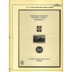 España Spain Hojitas Recuerdo 39 1975 FNMT Exposición Filatélica de España y América Espamer 75 Tirada: 366 España Spain Hojitas Recuerdo 39 1975 FNMT Exposición Filatélica de España y América Espamer 75 Tirada: 366