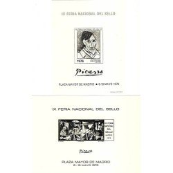 España Spain Hojitas Recuerdo 42/43 1976 Plaza Mayor de Madrid Picasso Tirada 800 España Spain Hojitas Recuerdo 42/43 1976 Plaza Mayor de Madrid Picasso Tirada 800