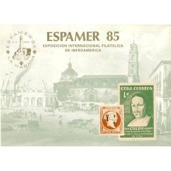 España Spain Hojitas Recuerdo 116 1985 FNMT Espamer 85 Colón Caballo Horse España Spain Hojitas Recuerdo 116 1985 FNMT Espamer 85 Colón Caballo Horse