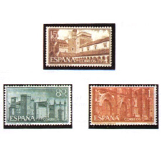 España Spain 1250/52 1959 Monasterio de Nuestra Señora de Guadalupe  MNH