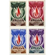 France Francia Servicios 39/42 1969-71 Declaración Universal de los Derechos Humanos Símbolo, llama Lujo
