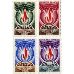 France Francia Servicios 39/42 1969-71 Declaración Universal de los Derechos Humanos Símbolo, llama Lujo France Francia Servicios 39/42 1969-71 Declaración Universal de los Derechos Humanos Símbolo, llama Lujo