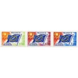 France Francia Servicios 46/48 1975 Consejo de Europa Bandera Lujo France Francia Servicios 46/48 1975 Consejo de Europa Bandera Lujo