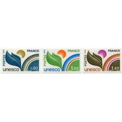 France Francia Servicios 50/52 1976 UNESCO Símbolo Lujo France Francia Servicios 50/52 1976 UNESCO Símbolo Lujo