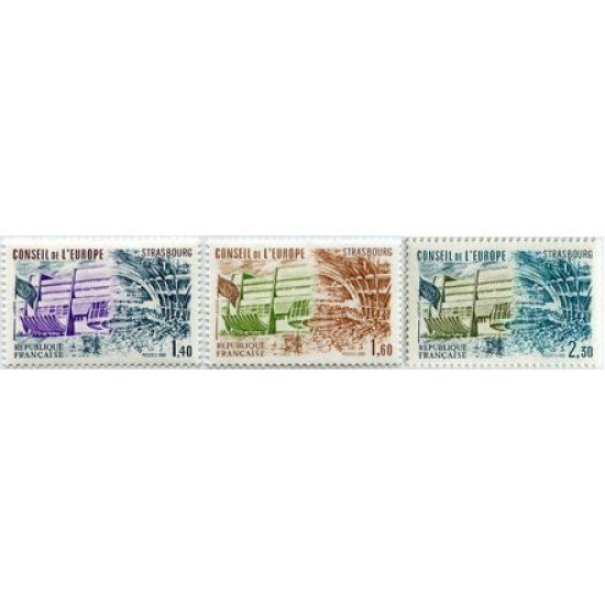 France Francia Servicios 65/67 1981 Consejo de Europa Entrada al hemisciclo Palacio de Europa Lujo