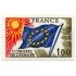 France Francia Servicios 49 1976 Consejo de Europa Bandera Lujo