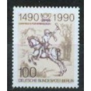  Alemania Berlín - 821 - 1990 500º DEUTSCHE Aniv. de las rel. postales en Europa Lujo