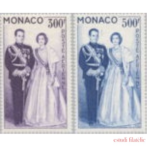Monaco A 71/72 1959 Pareja Principesca MNH