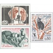 Monaco - 1031/33 - 1975 125º Aniv. de la ley protectora de animales Lujo