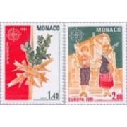 Monaco - 1273/74 - 1981 Europa-folklore-Domingo de Ramos-Lujo