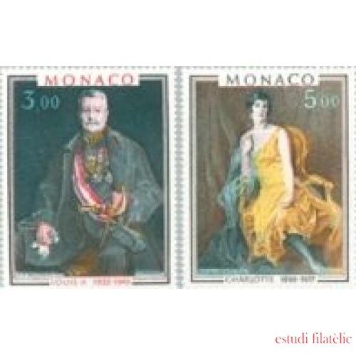 Monaco - 1286/87 - 1981 Cuadros de Luis II y Charlotte-príncipes de Mónaco-Lujo