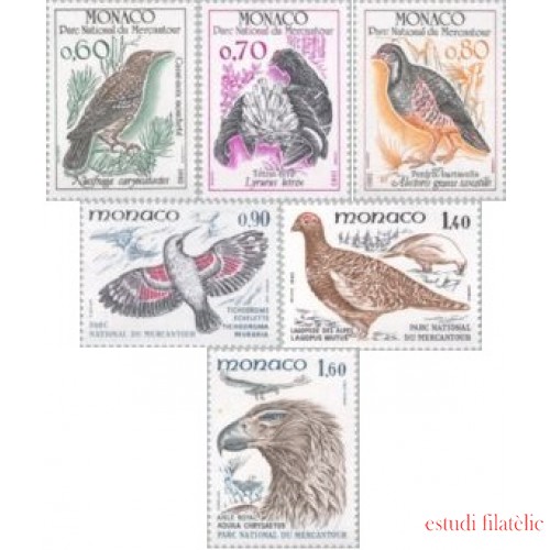 Monaco - 1316/21 - 1982 Fauna-aves del parque nacional de Mercantour Lujo