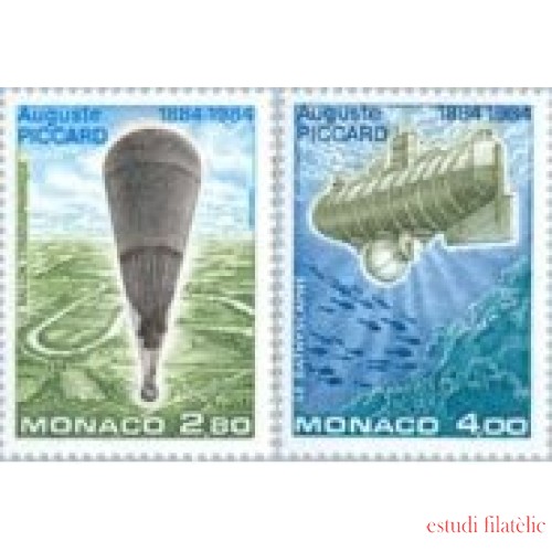 Monaco - 1427/28 - 1984 Cent. de A. Piccard-físico-globo/batiscafo-Lujo
