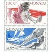 Monaco - 1579/80 - 1987 2º Juegos de los pequeños estados de Europa-tenis/vela-Lujo