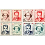 Monaco - 334B/37B - 1949 8 valores-Princesa Charlotte y Rainiero III-sin dentar-Lujo