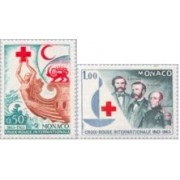 Monaco - 607/08 - 1963 Cent. de la Cruz Roja inter. Lujo