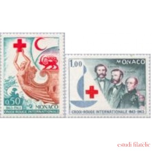 Monaco - 607/08 - 1963 Cent. de la Cruz Roja inter. Lujo