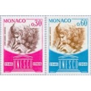 Monaco  - 700/01 - 1966 20º Aniv. de la UNESCO Lujo