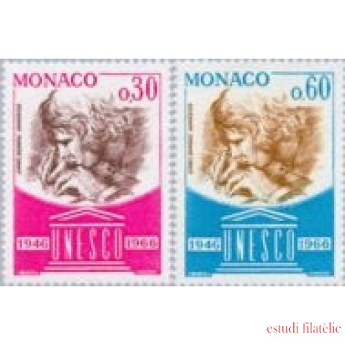 Monaco  - 700/01 - 1966 20º Aniv. de la UNESCO Lujo