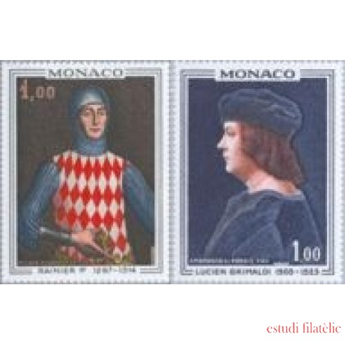 Monaco - 734/35 - 1967 Príncipes de Mónaco-cuadros del Palacio Real-Lujo